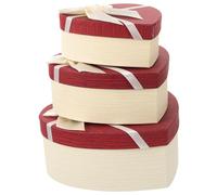 Anneome 3 piezas Caja de Forma de Elegante Estuche para Cumpleaños y San Valentín Caja de Almacenamiento Duradera y Bonita Color y Beige