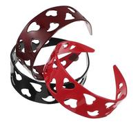 Anneome 3 Piezas Love Heart Headband Wide Plastic Hairbands With Anti-slip Teeth For Women And Comfortable Valentine S Day Decorative Headwear