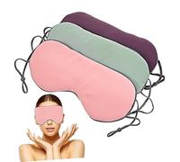 Anneome 3 Piezas venda apagón del ojo Máscaras para Cubrir apagón del sueño azul light tripe portàtils mascara de pestañas sombraje antifaz elastico tapa de ojos antifaz casero poliéster