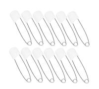 Anneome 30 Broches de Seguridad para Pañales de Niño, Aleación de Zinc y PP Reutilizable, Uso múltiple, Blanco