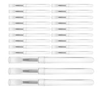Anneome 30piezas Brocha de Maquillaje Multiusos de Silicona Pinceles Reutilizables con Tapas Transparentes para Aplicar Bálsamo Labial Sombras de Ojos y Correctores el Rostro