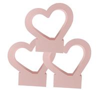 Anneome 3piezas Handheld Flower Wrapping Boxes Heart-shaped Floral Cases De Cajas De Papel Para Flores Prácticas y Resistentes Para Bodas y Tiendas De Flores