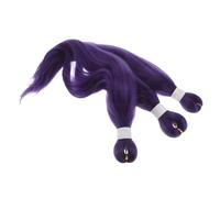 Anneome 3piezas Peluca de Rastas Africanas Morada Larga Extensiones de Cabello Preestirado para Trenzas Cabello Sintético Fácil de Usar para Mujeres para Fiestas de Disfraces