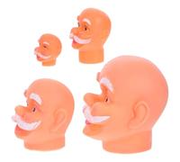 Anneome 4 Cabezas de Papá Noel de Vinilo 3D para Manualidades Navideñas Decoración Vintage DIY Kit de Adornos Festivos Realistas para Centro de Mesa y Accesorios Navideños