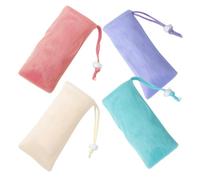 Anneome 4 Piezas Bolsa de Malla para Jabón Exfoliante de Jabón de Malla de Colores para Ducha Incluye Tonos Morado Verde Rosa