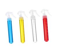 Anneome 4 piezas Botellas Spray de Viaje Reutilizables con Pulverizador Fino Botellas Vacías para Loción Colores Transparentes Azul Rojo y Amarillo Diseño Práctico y Duradero para Cuidado
