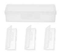 Anneome 4 piezas Caja Transparente para Bastoncillos de Algodón Portátil con Tapa Dispensador Multiusos para Viaje Almacenamiento Ligero para Hisopos Algodones y Pequeños Accesorios de