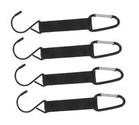 Anneome 4 Piezas Gancho para Mochila de Béisbol Resistente y Antideslizante Mosquetón Multifuncional para Camping Almacenamiento Vallas y Equipos Deportivos Negro
