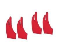 Anneome 4 Piezas Guante De Dedos De Artista Guante De Dibujo De La Pantalla De La Pluma De Arte Digital s De 2 Dedos Artista Dibujando De Rojo