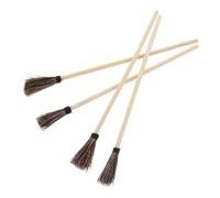 Anneome 4 Pinceles de Crin de Caballo para Marmoleado al Agua Mango de Madera Herramienta Tradicional para Pintura Artística Pinceles para Manualidades y Técnicas de Acuarela