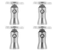 Anneome 4 Soportes para Pasamanos de Escalera, Acero Inoxidable 304, Cabezal Ajustable Sólido, Acabado Arenado para Barandillas, Soporte de Columna para Construcción y Mejora del Hogar