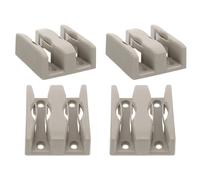 Anneome 4 Topes Grandes para Puerta Corredera de Guía Inferior de PP Resistente Fijación para Puertas de Ducha Accesorio Riel Antideslizante 4 Piezas