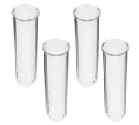 Anneome 4 Unidades de Tubos de Ensayo de Vidrio Transparente para Hidroponía Jarrones de Tubos para Plantas Pequeñas Estación de Propagación de Escritorio para Terrarios y Decoración de