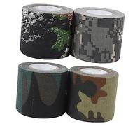Anneome 4piezas Cinta Camuflaje Autoadhesiva De No Tejida Envoltura Cohesiva Para Uso Exterior De Diversos Diseños De Camuflaje Para Emergencias y Actividades Al Aire
