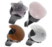 Anneome 4piezas Clips De Ventilación Para Automóviles Con Piedras De Cristal Difusores De Aceite Esencial De Luna Corazón y Estrella Accesorios De Coche Coloridos y Aromáticos