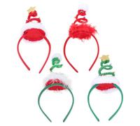 Anneome 4piezas Diademas Navideñas Adornos Cabello Infantil Decoración para Fiesta de Navidad Accesorios para Carnaval
