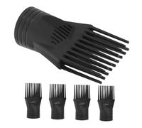 Anneome 5 Boquillas Para Secador De Pelo Peine Desenredante Peine Para Peinar Boquilla De Plástico Para Secador De Pelo Color Negro
