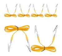 Anneome 5 Piezas Cable de Tierra Antiestático de 1,8m con Doble Pinza de Cocodrilo y Diseño de Doble Clip para Áreas Sensibles a Estática y Talleres de Producción