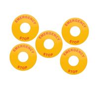 Anneome 5 piezas Unidades Pegatinas Señal Parada Emergencia Resistentes la para Maquinaria Eléctrica Advertencia Seguridad Visual Duradera