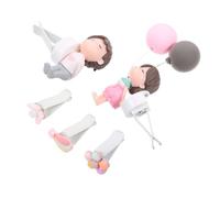 Anneome 5piezas Clip De Ventilación Para Coche Adorno Aromático De Interior Pareja Globos y Flores Decoración De Salida De Aire Para Vehículos Para Parejas y