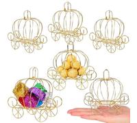 Anneome 6 Piezas Caja Metálica para Forma de Calabaza para Detalles de Boda Souvenirs Originales para Invitados Decoración Duradera y Multifuncional