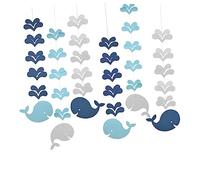 Anneome 6 Piezas Decoraciones Colgantes de Aula para Jardín de Infancia con Ballenas y Guirnalda de Marino para Techo y Paredes