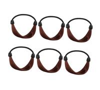 Anneome 6 Piezas Lazos Elásticos para Cabello Ponytail Resistentes y Duraderos Color Vino para Mujeres y Niñas Accesorios Prácticos y Realistas para Peinados