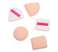 Anneome 6 piezas Paquete Esponjas Maquillaje Base Crema Multifunción Cuadrada Formas Seco Húmedo Aplicador Polvos Sueltos Cosméticos