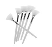 Anneome 6 Piezas Pinceles Abanico para Facial Aplicadores Ergonómicos para Maquillaje y Limpieza Reutilizables y Fáciles de Limpiar para Delicados Diaria