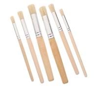 Anneome 6 Piezas Pinceles Profesionales para con Pelo de Nylon y Mango de Madera Puntas Redondas para Acrílico Óleo Versátil para Artistas y Detalles