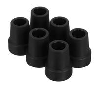 Anneome 6 Piezas Unidades Tacos Antideslizantes para Bastones y Muletas Protectores de Goma de Bases Autoestables para Mejorar Equilibrio y Seguridad Senderismo y Uso Diario
