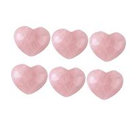 Anneome 6piezas Piedras De Cristal Corazón Natural Para Sanación y De Chakra Decoración De Para Hogar y San Valentín