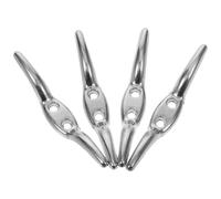 Anneome Abrazaderas Metálicas de Seguridad para Cordón de Persiana, Gancho Soporte para Ventana, 4 Piezas, Color Plata, Adecuado para Hogar y Tienda