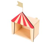 Anneome Adorno Creativo Casita de Madera Pequeña Roja Caja de Almacenamiento Adorable para Habitación Infantil Contenedor Elegante para Decoración de Mesa y Organización