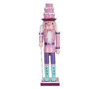 Anneome Adornos de Cascanueces para San Valentín: Figura de Cascanueces de Madera de 38 cm con - Soldado Pintado a Mano con Sombrero de Pastel - Coleccionable Decorativo para San Valentín, Pascua y