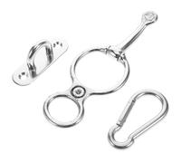 Anneome Anillo De Amarre para Caballos Accesorio Inoxidable Anilla De Cierre Rápido para Entrenamiento