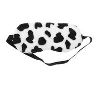 Anneome Antifaz para Dormir de Peluche Transpirable para Mujeres, Máscara de Ojos Cómoda y Suave, Diseño Abertura, Color Blanco Manchas Negras, Adecuado para Descanso y Cuidado Ocular