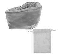 Anneome Antifaz para Dormir Transpirable con Correa Ajustable, Tapones Oídos y Bolsa de Almacenamiento, Bloqueo Total de Luz, Color Gris, Set Multifuncional para Viajes y Siestas