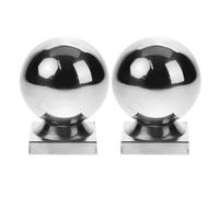 Anneome Bolas para Pasamanos de Acero Inoxidable 304 60 MM Juego de 2 Piezas Base Cuadrada Remates Decorativos para Barandillas de Escaleras Interiores y Postes de Valla Accesorios