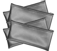 Anneome Bolsa para Micrófono PU Cremallera, Lote 4, Negro | Resistente al Agua y Antiarañazos, Diseño Minimalista, para Técnicos de Sonido y Eventos, Uso Móvil