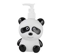 Anneome Botella Dispensadora De Loción Bomba De Prensa 300 Ml para Niños Diseño Panda Negro y Blanco Plástico Seguro Uso Baño Infantil