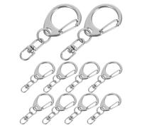 Anneome Broches de Presión de Aleación de Zinc 23 MM Gancho Giratorio Tipo D y Mosquetón Mini para Llaveros 10 Unidades Accesorios para Manualidades y Fabricación de Bolsos