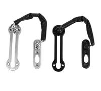 Anneome Cadena Antirrobo para Puerta Grande 2 Piezas Cerrojo de Seguridad Negro y Plateado para Hotel y Hogar Cadena Práctica para Puerta Cierre Seguro