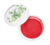 Anneome Caja De Tinta De Cerámica Roja 90g Para Caligrafía Tradicional, Contenedor Portátil De Pasta De Tinta, Accesorio Ligero Para Almacenamiento y Uso Pintura y Sellos