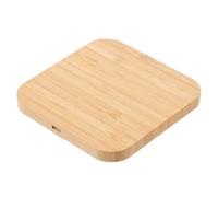 Anneome Cargador Inalámbrico de Teléfono Portátil 10W Placa de Madera de Veta Amarilla Diseño Pequeño y Seguro para Carga Rápida en Casa y Exterior