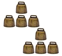 Anneome Cencerros de Cobre Vintage Antipérdida para Ganado y Mascotas, Campanas de Llamada para Ovejas y Caballos, Juego de 8 Piezas en Color Bronce Envejecido, Accesorio Duradero