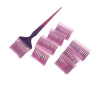 Anneome Cepillo para Teñir Cabello Profesional, Pincel Aplicador de Tinte con Cerdas Suaves, Mango Ergonómico Antideslizante, Kit de 2 Unidades Rojo y Azul para Peluquería y Mechas