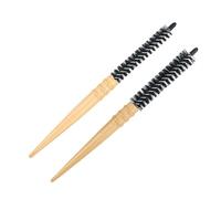 Anneome Cepillo Redondo Cabello de Madera Antiestático Set 2 Piezas Pequeño y Grande Peine Rizador para Mujer Masajeador de Cuero Cabelludo Adecuado para Peinar y Volumen