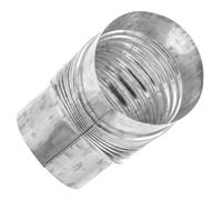 Anneome Codo de Acero Galvanizado 45° de 15 Cm para Conductos de Ventilación, Accesorio Tubular para Chimenea y Estufa, Conector de Manguera y Tubo de Escape Resistente Corrosión para Uso