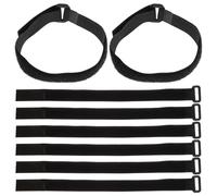 Anneome Correas para Porterías de Fútbol, Lazos de Seguridad para Red de Fútbol, Nylon y Poliéster, Negro, 10 Pcs, para Redes de Portería y Cordones, Entrenamiento Deportivo